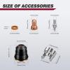 image:imageARCCAPTAIN 23Pcs IPT60 Plasma Cutter Torch Consumables 045 Plasma Cutter Accessories for ARCCAPTAIN CUT55 NONHF CUT55 MP and CUT60 NonHF Work with 5060A Current030