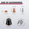 image:imageARCCAPTAIN 23Pcs IPT60 Plasma Cutter Torch Consumables 045 Plasma Cutter Accessories for ARCCAPTAIN CUT55 NONHF CUT55 MP and CUT60 NonHF Work with 5060A Current040