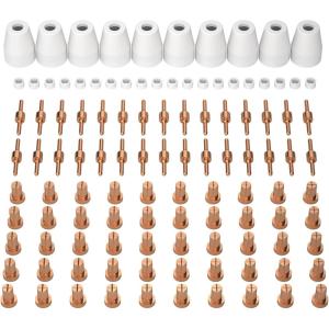 image:imageARCCAPTAIN 110PCS PT31 Plasma Cutting Consumables Fit CUT45 CUT50 CT312 MIG205 MP with Plasma Cutter Torch PT31 JG40 LG40110pcs