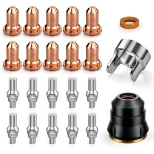 image:imageARCCAPTAIN 23Pcs IPT60 Plasma Cutter Torch Consumables 045 Plasma Cutter Accessories for ARCCAPTAIN CUT55 NONHF CUT55 MP and CUT60 NonHF Work with 5060A Current040