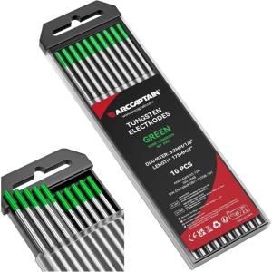 image:imageARCCAPTAIN TIG Welding Tungsten Electrode 10Pack 116x 7Grey  2 Ceriated WC20EWCe2Green