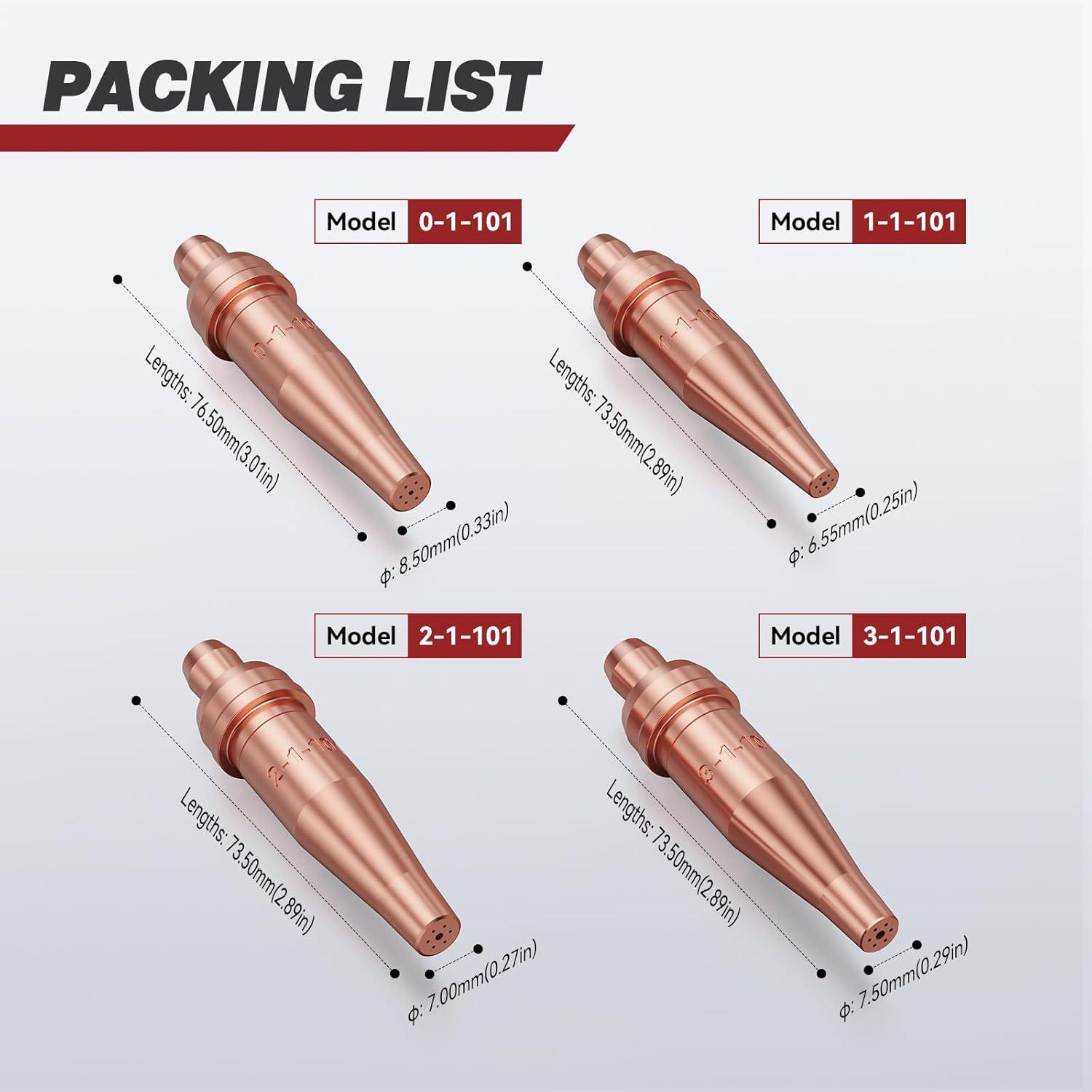 image:imageARCCAPTAIN 3101 Acetylene Cutting Torch Tips Size 03 Medium Duty Torch Tips for Victor Cutting Torch1101 Cutting Tips