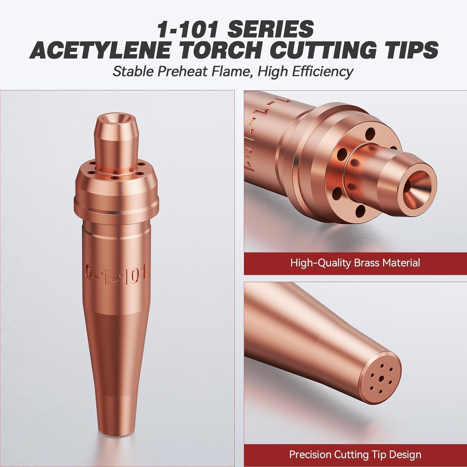 image:imageARCCAPTAIN 3101 Acetylene Cutting Torch Tips Size 03 Medium Duty Torch Tips for Victor Cutting Torch1101 Cutting Tips