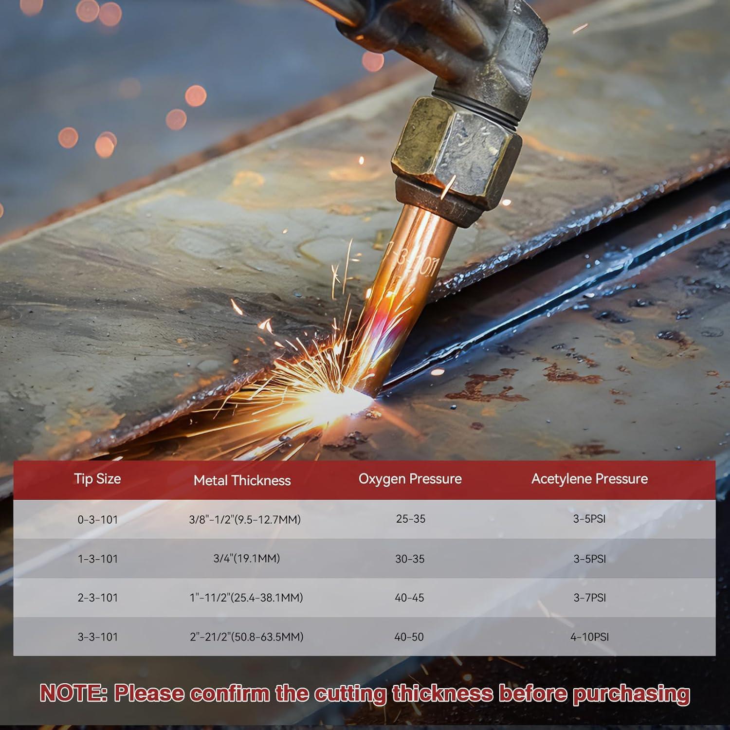 image:imageARCCAPTAIN 3101 Acetylene Cutting Torch Tips Size 03 Medium Duty Torch Tips for Victor Cutting Torch3101 Cutting Tips