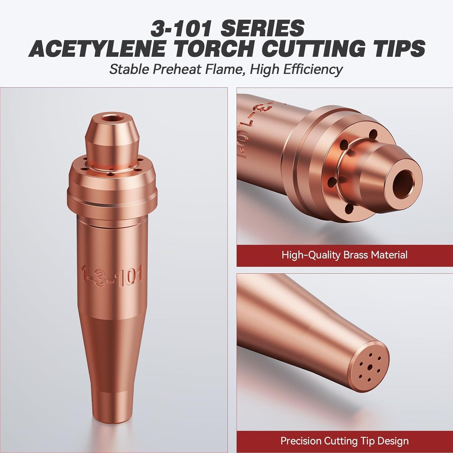 image:imageARCCAPTAIN 3101 Acetylene Cutting Torch Tips Size 03 Medium Duty Torch Tips for Victor Cutting Torch3101 Cutting Tips