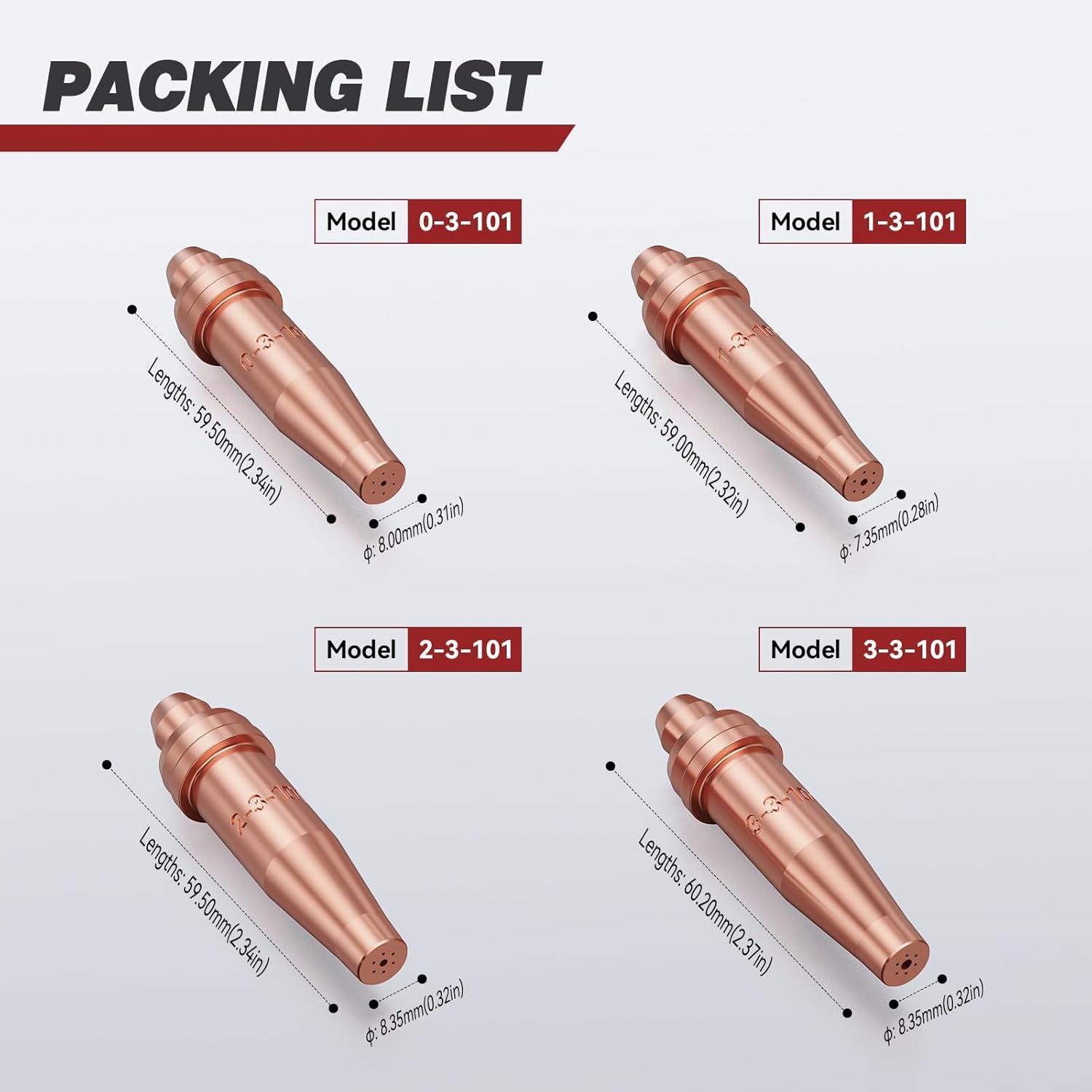image:imageARCCAPTAIN 3101 Acetylene Cutting Torch Tips Size 03 Medium Duty Torch Tips for Victor Cutting Torch3101 Cutting Tips
