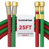 image:imageARCCAPTAIN Grade T Oxygen Acetylene Hose 14 x 25 FT with 91618 B Fittings and Spring Guards Welding Torch Hose for Oxy Acetylene Flame Welding and Cutting25FT