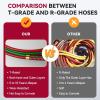 image:imageARCCAPTAIN Grade T Oxygen Acetylene Hose 14 x 25 FT with 91618 B Fittings and Spring Guards Welding Torch Hose for Oxy Acetylene Flame Welding and Cutting25FT