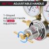 image:imageARCCAPTAIN Oxygen and Acetylene Regulators CGA540 and CGA510 Compatible with VStyle Torch Cutting HeavyDuty Gas Welding Pressure Regulators with THandle Adjustments