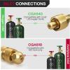 image:imageARCCAPTAIN Oxygen and Acetylene Regulators CGA540 and CGA510 Compatible with VStyle Torch Cutting HeavyDuty Gas Welding Pressure Regulators with THandle Adjustments