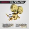image:imageARCCAPTAIN Oxygen and Acetylene Regulators CGA540 and CGA510 Compatible with VStyle Torch Cutting HeavyDuty Gas Welding Pressure Regulators with THandle Adjustments