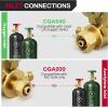 image:imageARCCAPTAIN Small Oxygen Acetylene Regulator Set CGA540 amp CGA200 Compatible for 91618 BSize and 14 Hose