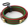 image:imageARCCAPTAIN Grade T Oxygen Acetylene Hose 14 x 25 FT with 91618 B Fittings and Spring Guards Welding Torch Hose for Oxy Acetylene Flame Welding and Cutting25FT