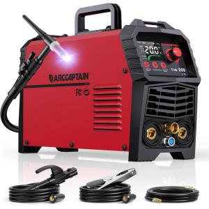 image:imageARCCAPTAIN TIG Welder ACDC 200Amp with Pulse Aluminum TIG Welder 110V220V TIG Welder with SquareTriangular WaveStickMMASpot 7 in 1 MultiProcess Welding MachineTIG200