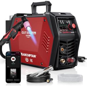 image:imageARCCAPTAIN iControl NonHF Plasma Cutter CUT55 MP with APP Control 55Amp Blowback Pilot Arc 120V240V Upgraded LED Display Expanded Metal Rust Removal Plasma Gouging Pressure DetectionCUT55 Prolux