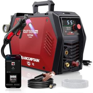 image:imageARCCAPTAIN iControl NonHF Plasma Cutter CUT55 MP with APP Control 55Amp Blowback Pilot Arc 120V240V Upgraded LED Display Expanded Metal Rust Removal Plasma Gouging Pressure DetectionCUT55 Pro