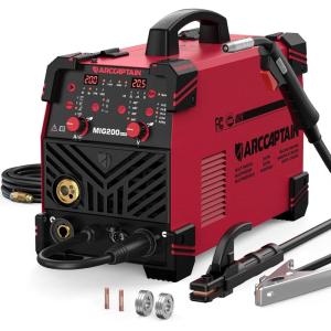 image:imageARCCAPTAIN MIG Welder 160A Welder Machine 110V 220V Flux Core MIGGAS MIGLift TIG WeldingStick 4 in 1 Welding Machine with Synergy Multiprocess Gas MIG Welder Equipment with 1lb Welding WireUpgraded MIG Welder 200A
