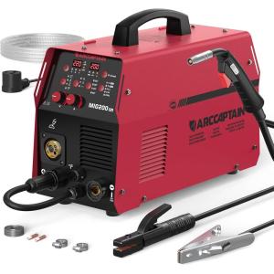 image:imageARCCAPTAIN MIG Welder 160A Welder Machine 110V 220V Flux Core MIGGAS MIGLift TIG WeldingStick 4 in 1 Welding Machine with Synergy Multiprocess Gas MIG Welder Equipment with 1lb Welding WireMIG Welder 200A