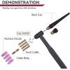 image:imageARCCAPTAIN 49 Pcs TIG Welding Torch Accessories kit Alumina Nozzle Collets Body Stubby Gas Lens 10 Glass Cup Kit for WP171826Black11 PCS