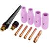 image:imageARCCAPTAIN 49 Pcs TIG Welding Torch Accessories kit Alumina Nozzle Collets Body Stubby Gas Lens 10 Glass Cup Kit for WP171826Black11 PCS