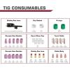 image:imageARCCAPTAIN 49 Pcs TIG Welding Torch Accessories kit Alumina Nozzle Collets Body Stubby Gas Lens 10 Glass Cup Kit for WP171826Black49Pcs