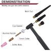image:imageARCCAPTAIN 49 Pcs TIG Welding Torch Accessories kit Alumina Nozzle Collets Body Stubby Gas Lens 10 Glass Cup Kit for WP171826Black71 PCS
