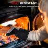 image:imageARCCAPTAIN Leather Forge Welding Gloves HeatFire Resistant 16 inches Gloves for StickMigTigForgeBBQGrillFireplaceWood StoveFurnaceOvenPotBlackgrey