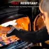 image:imageARCCAPTAIN Leather Forge Welding Gloves HeatFire Resistant 16 inches Gloves for StickMigTigForgeBBQGrillFireplaceWood StoveFurnaceOvenPotBlackgrey