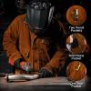 image:imageARCCAPTAIN Leather Welding Jacket Heavy Duty Welder Jackets with Flame Resistant Split Cowhide Leather for Men WomenBrown