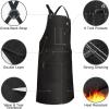 image:imageARCCAPTAIN Leather Welding Work Apron 24 X 36 Heat Flame Resistant Cowhide Blacksmith Aprons with 6 Tool Pockets for Welders Men Women Adjustable M to XXXLBlackBlack