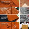 image:imageARCCAPTAIN Leather Welding Work Apron 24 X 36 Heat Flame Resistant Cowhide Blacksmith Aprons with 6 Tool Pockets for Welders Men Women Adjustable M to XXXLBlackBrown