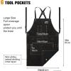 image:imageARCCAPTAIN Leather Welding Work Apron 24 X 36 Heat Flame Resistant Cowhide Blacksmith Aprons with 6 Tool Pockets for Welders Men Women Adjustable M to XXXLBlackBlack