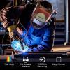 image:imageARCCAPTAIN Welding Helmet Auto Darkening 394X366 Large Viewing Screen True Color Welding Hood with 4 Arc Sensor Solar Powered Wide Shade 4559913 for ARC TIG MIG Welding Helmets for MenHSHG999Denim