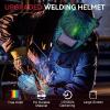 image:imageARCCAPTAIN Welding Helmet Auto Darkening 394X366 Large Viewing Screen True Color Welding Hood with 4 Arc Sensor Solar Powered Wide Shade 4559913 for ARC TIG MIG Welding Helmets for MenHSHG999Cyber