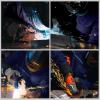 image:imageARCCAPTAIN Welding Jacket 11oz Flame Resistant FR Cotton Welding Jackets for Men and WomenDark Blue