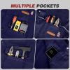 image:imageARCCAPTAIN Welding Jacket 11oz Flame Resistant FR Cotton Welding Jackets for Men and WomenDark Blue