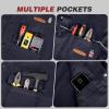 image:imageARCCAPTAIN Welding Jacket 11oz Flame Resistant FR Cotton Welding Jackets for Men and WomenNavy Blue