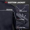 image:imageARCCAPTAIN Welding Jacket 11oz Flame Resistant FR Cotton Welding Jackets for Men and WomenNavy Blue