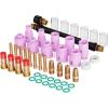 image:imageARCCAPTAIN 49 Pcs TIG Welding Torch Accessories kit Alumina Nozzle Collets Body Stubby Gas Lens 10 Glass Cup Kit for WP171826Black49Pcs