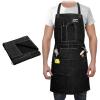 image:imageARCCAPTAIN Leather Welding Work Apron 24 X 36 Heat Flame Resistant Cowhide Blacksmith Aprons with 6 Tool Pockets for Welders Men Women Adjustable M to XXXLBlackBlack