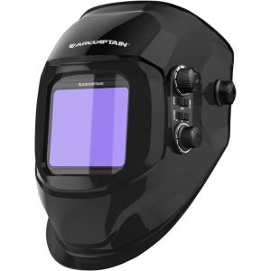 image:imageARCCAPTAIN Welding Helmet Auto Darkening 394X366 Large Viewing Screen True Color Welding Hood with 4 Arc Sensor Solar Powered Wide Shade 4559913 for ARC TIG MIG Welding Helmets for MenHSHG999Glossy