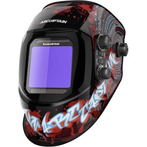 image:imageARCCAPTAIN Welding Helmet Auto Darkening 394X366 Large Viewing Screen True Color Welding Hood with 4 Arc Sensor Solar Powered Wide Shade 4559913 for ARC TIG MIG Welding Helmets for MenHSHG999B