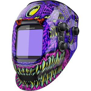 image:imageARCCAPTAIN Welding Helmet Auto Darkening 394X366 Large Viewing Screen True Color Welding Hood with 4 Arc Sensor Solar Powered Wide Shade 4559913 for ARC TIG MIG Welding Helmets for MenHSHG999Cthulhu