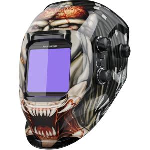 image:imageARCCAPTAIN Welding Helmet Auto Darkening 394X366 Large Viewing Screen True Color Welding Hood with 4 Arc Sensor Solar Powered Wide Shade 4559913 for ARC TIG MIG Welding Helmets for MenHSHG999Hunter