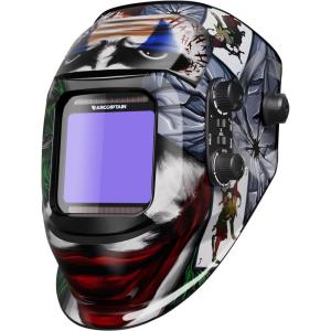 image:imageARCCAPTAIN Welding Helmet Auto Darkening 394X366 Large Viewing Screen True Color Welding Hood with 4 Arc Sensor Solar Powered Wide Shade 4559913 for ARC TIG MIG Welding Helmets for MenHSHG999Joker