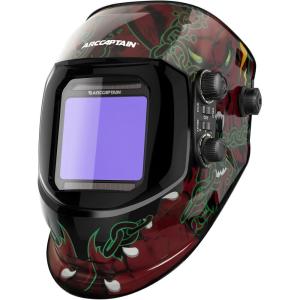 image:imageARCCAPTAIN Welding Helmet Auto Darkening 394X366 Large Viewing Screen True Color Welding Hood with 4 Arc Sensor Solar Powered Wide Shade 4559913 for ARC TIG MIG Welding Helmets for MenHSHG999A