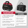 image:imageARCCAPTAIN Tool Bag Large 16inch Tool Bags for Men Tool Organizer for Electrician Craftsman Welding Tool Storage Bag Heavy Duty with Wide Mouth and Waterproof