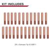 image:imageARCCAPTAIN for Miller Millermatic M100150 Welder Part 035 Contact Tip Nozzle Diffuser MIG Welding Gun Accessory Kit for Miller Millermatic M100150 Hobart H910 035 MIG Gun Accessory Kit25pcs Welding Tips 000068 035