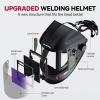 image:imageARCCAPTAIN Auto Darkening Welding Helmet with Side View 180 Panoramic View 1111 True Color Large Viewing Welding Hood with 4 Arc Sensor Solar Powered Wide Shade 459913 for TIG MIG ARC CutLY800JsBK