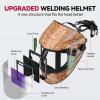 image:imageARCCAPTAIN Auto Darkening Welding Helmet with Side View 180 Panoramic View 1111 True Color Large Viewing Welding Hood with 4 Arc Sensor Solar Powered Wide Shade 459913 for TIG MIG ARC CutLY800JsWC